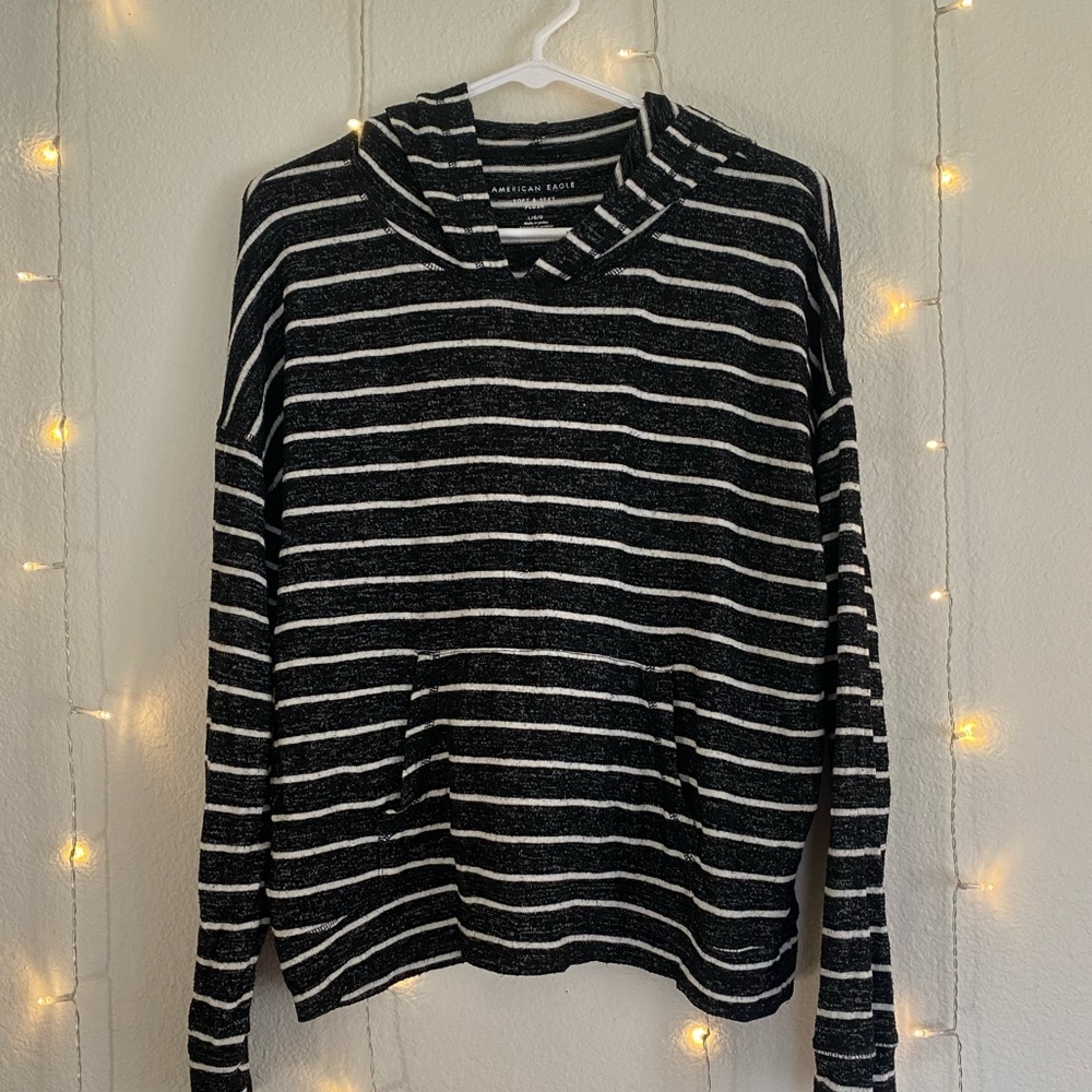 Stripped Sweater with hood